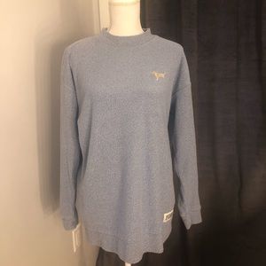 Highneck blue-gray sweatshirt